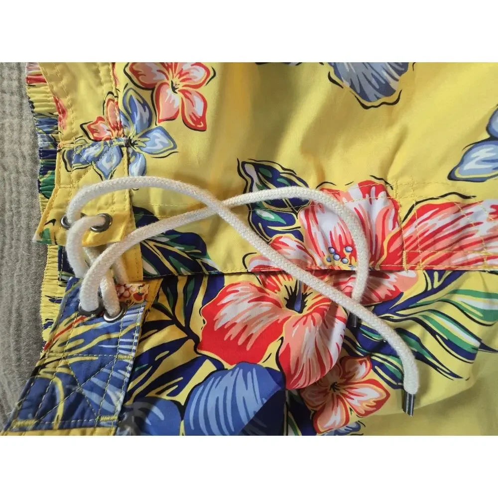 Polo Ralph Lauren Mens Floral Beachwear Swim Trunks size L beach resort cruise